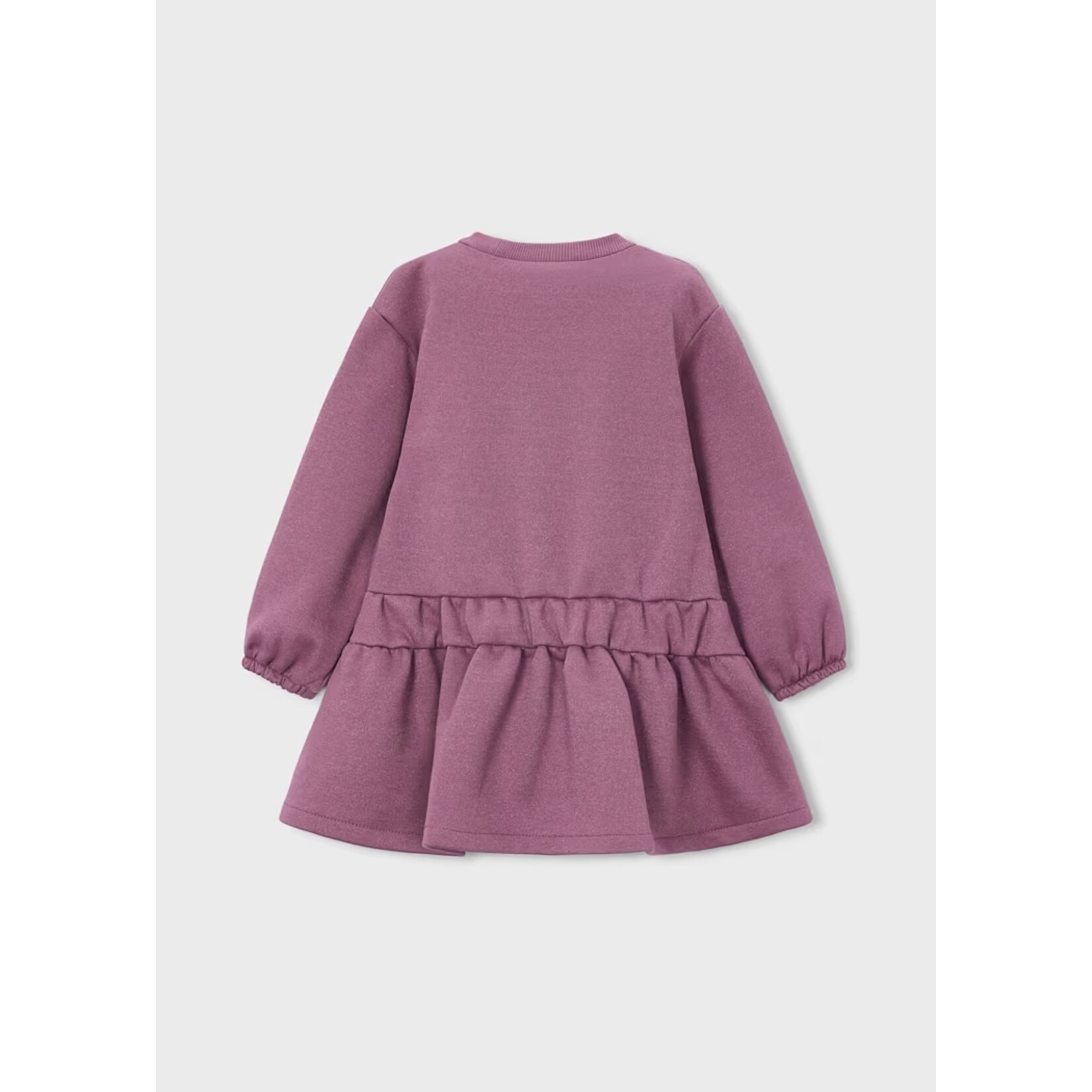 Mayoral MAYORAL - Robe violette à paillettes en polaire à motif de cœur