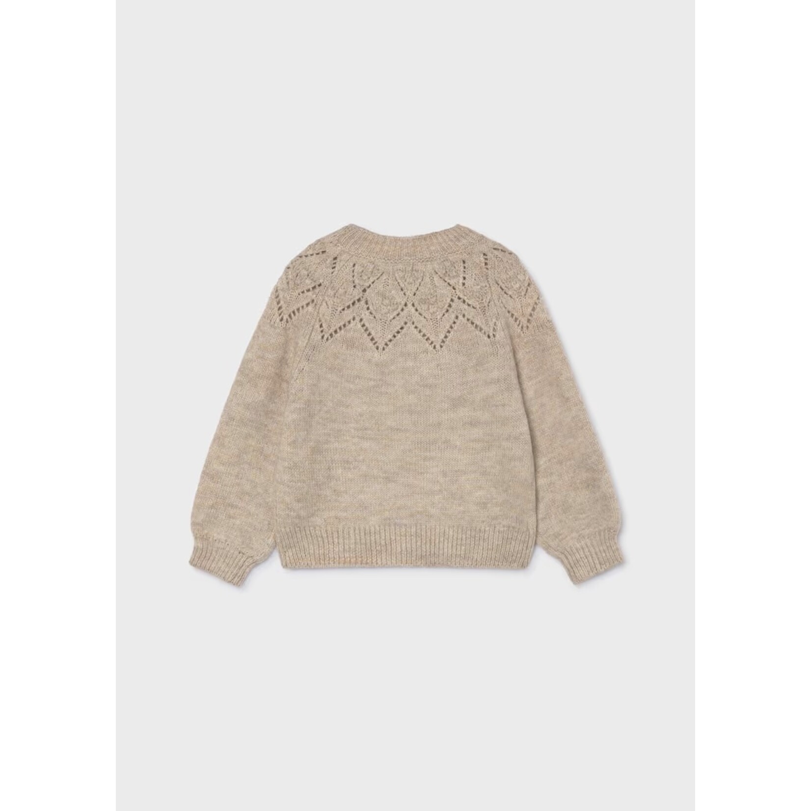 Mayoral MAYORAL - Chandail style pull beige pointelle