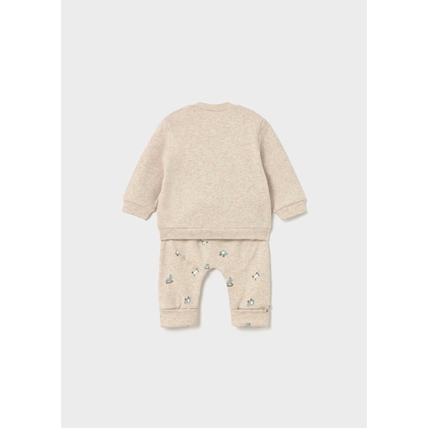 Mayoral MAYORAL - Ensemble 2 morceaux - Chandail à manches longues et pantalon évolutif beige avec imprimés et broderies de jouets à tirer