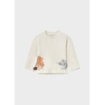 Mayoral MAYORAL - T-shirt beige chiné à manches longues avec imprimé d'animaux musiciens