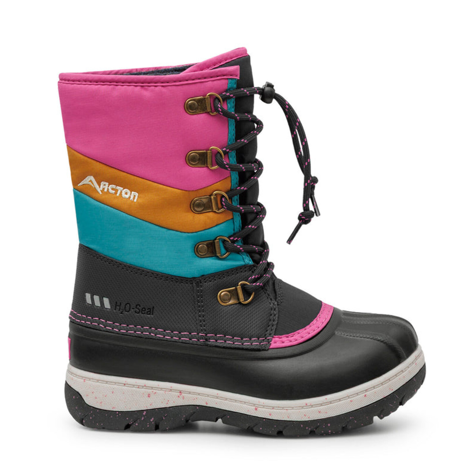 Acton ACTON - Bottes d'hiver 'Gummy' - Rose et turquoise