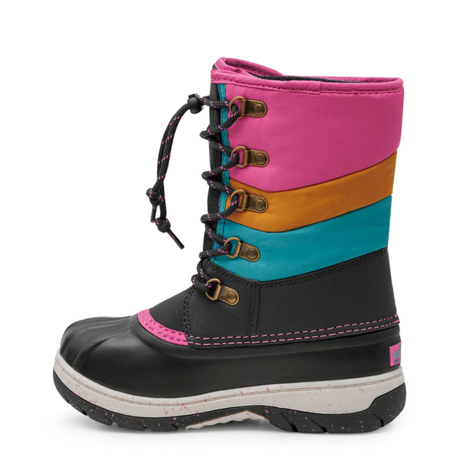 Acton ACTON - Winter Boots 'Gummy' - Pink and turquoise