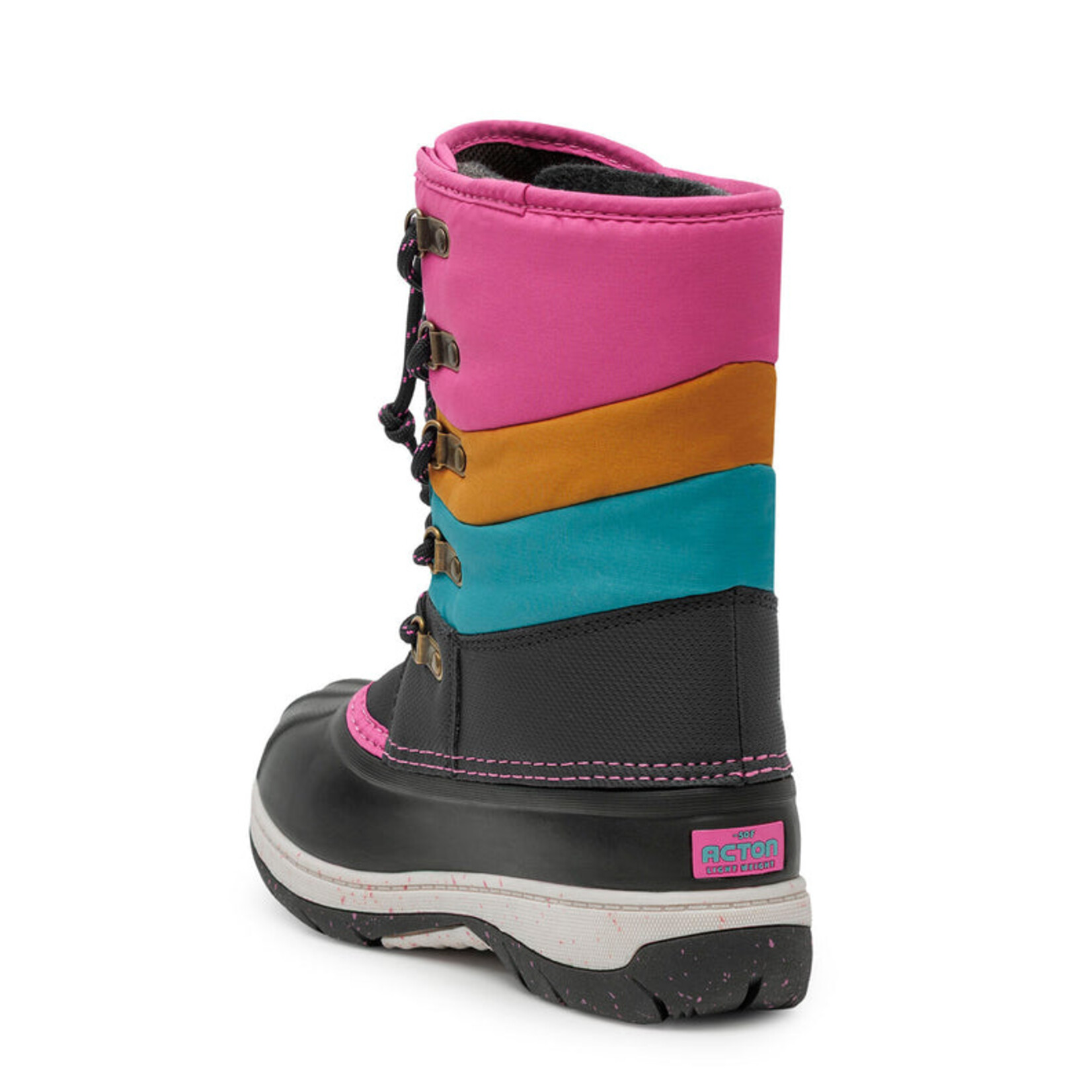 Acton ACTON - Bottes d'hiver 'Gummy' - Rose et turquoise