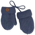 Calikids CALIKIDS - Mitaines en tricot doux doublées avec cordon - Bleu