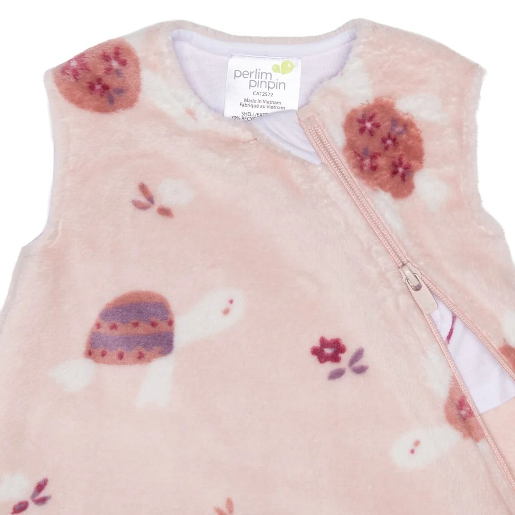 Perlimpinpin PERLIMPINPIN - Sac de nuit/gigoteuse en peluche - tortue rose (1.5 togs)