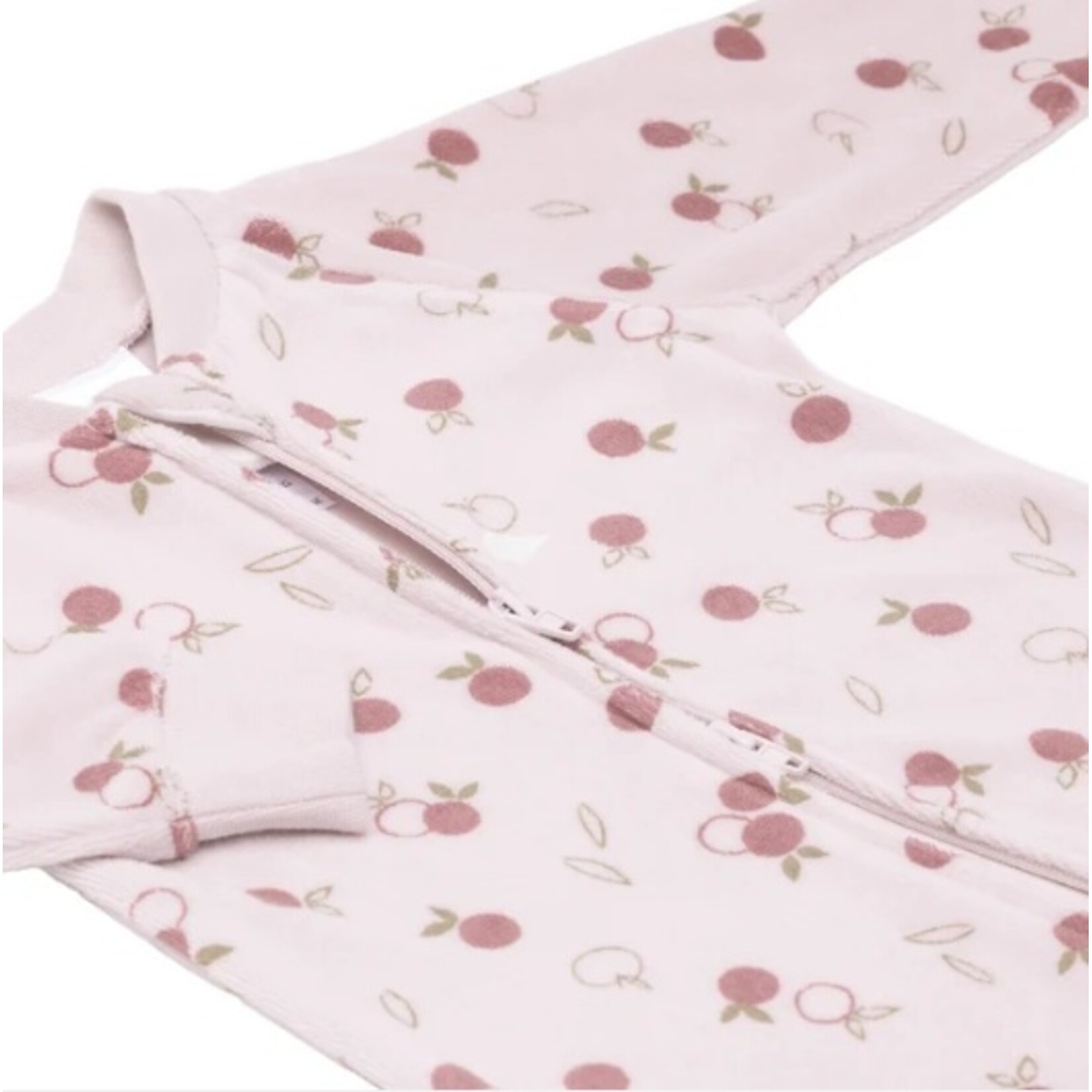 Perlimpinpin  PERLIMPINPIN -  Velour Baby Pajamas 'Apples'