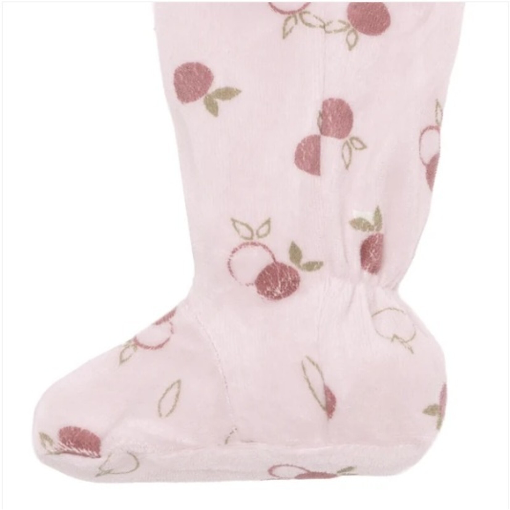 Perlimpinpin  PERLIMPINPIN -  Velour Baby Pajamas 'Apples'