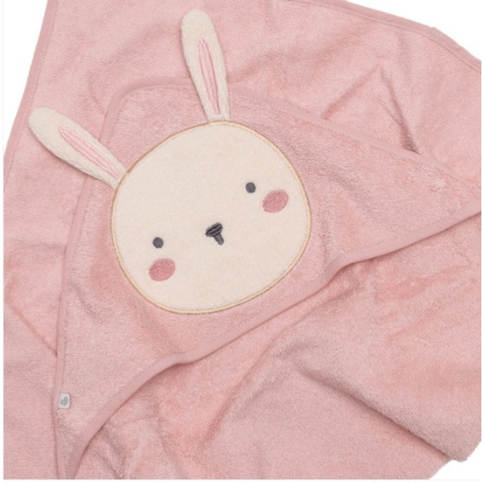 Perlimpinpin PERLIMPINPIN - Serviette de bain à capuchon rose 'Lapin'