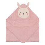 Perlimpinpin PERLIMPINPIN - Serviette de bain à capuchon rose 'Lapin'