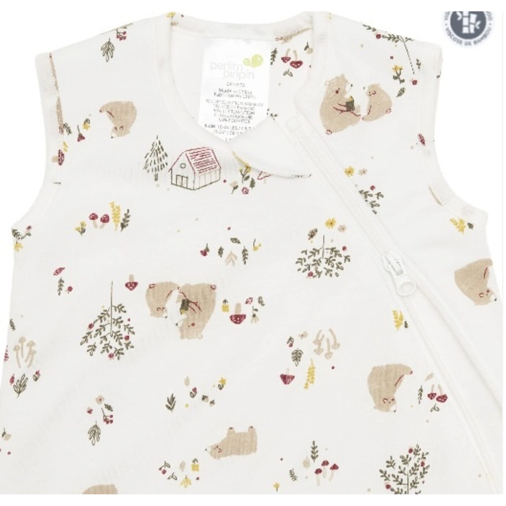 Perlimpinpin PERLIMPINPIN - Quilted bamboo viscose sleeping bag - Bear (2.5 TOG)