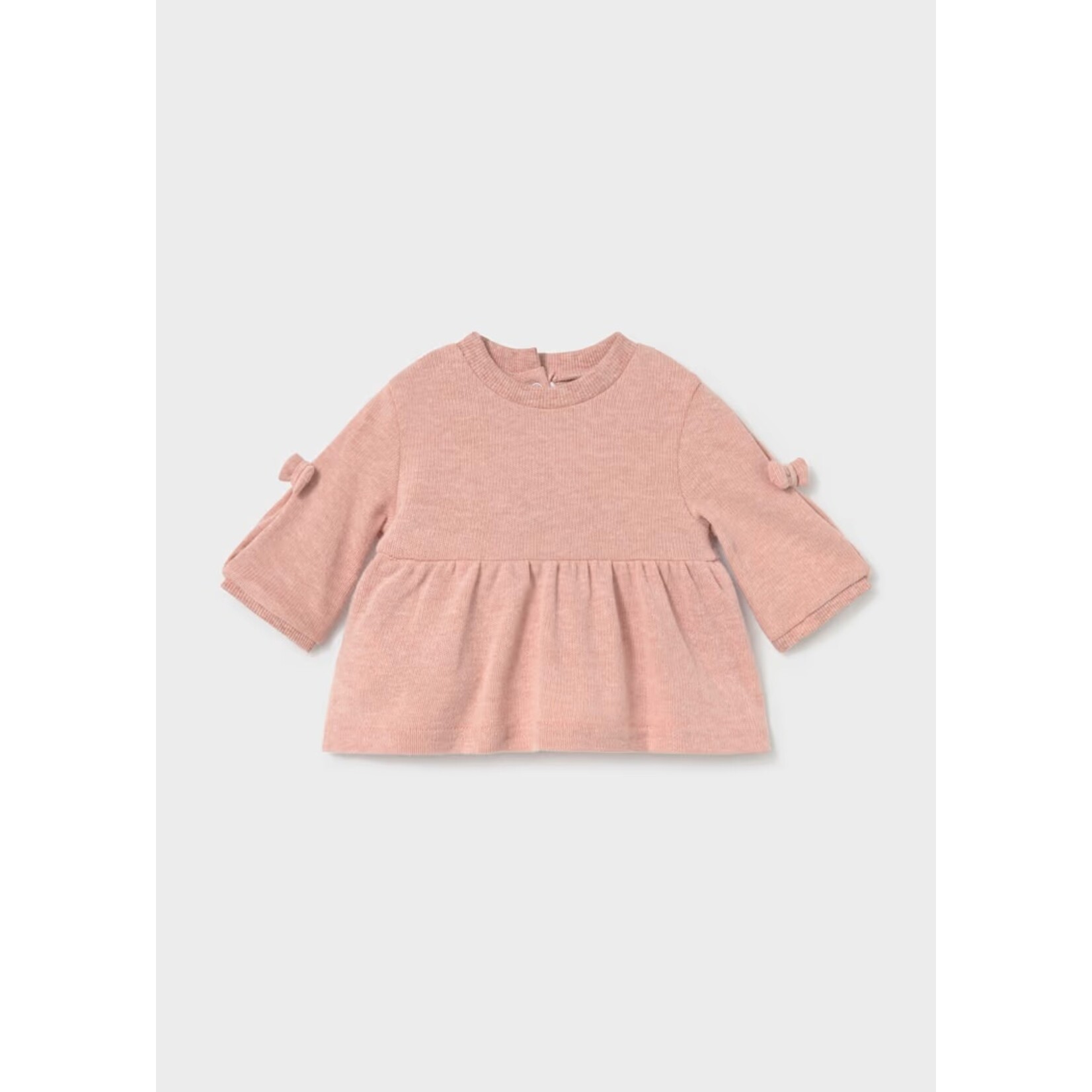 Mayoral MAYORAL - Ensemble trois pièces : Leggings rayés rose et blanc avec pull et gilet