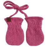 Calikids CALIKIDS - Mid-season soft-knit cotton mittens - Heather fushia