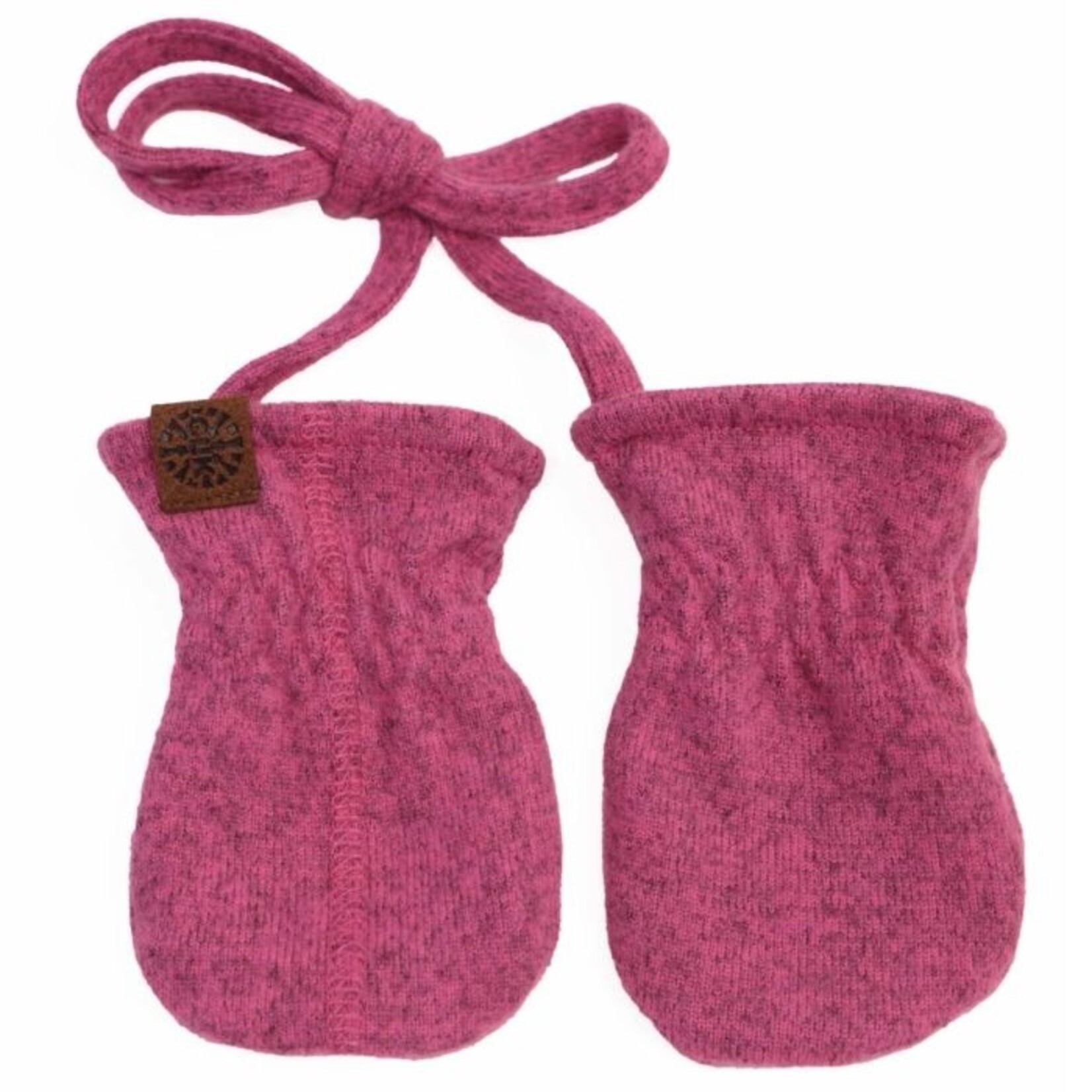 Calikids CALIKIDS - Mitaines mi-saison in tricot de coton doux - fushia moucheté