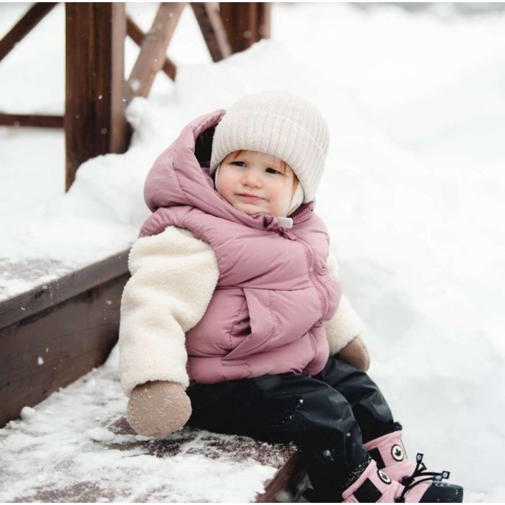 Calikids CALIKIDS - Tuque doublée en tricot doux - Moon Beam