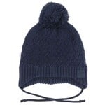 Calikids CALIKIDS - Pompom Knit Lined Hat - Navy