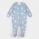 Petit Lem PETIT LEM - LunaKnit baby pyjamas in arctic blue with polar bear pattern