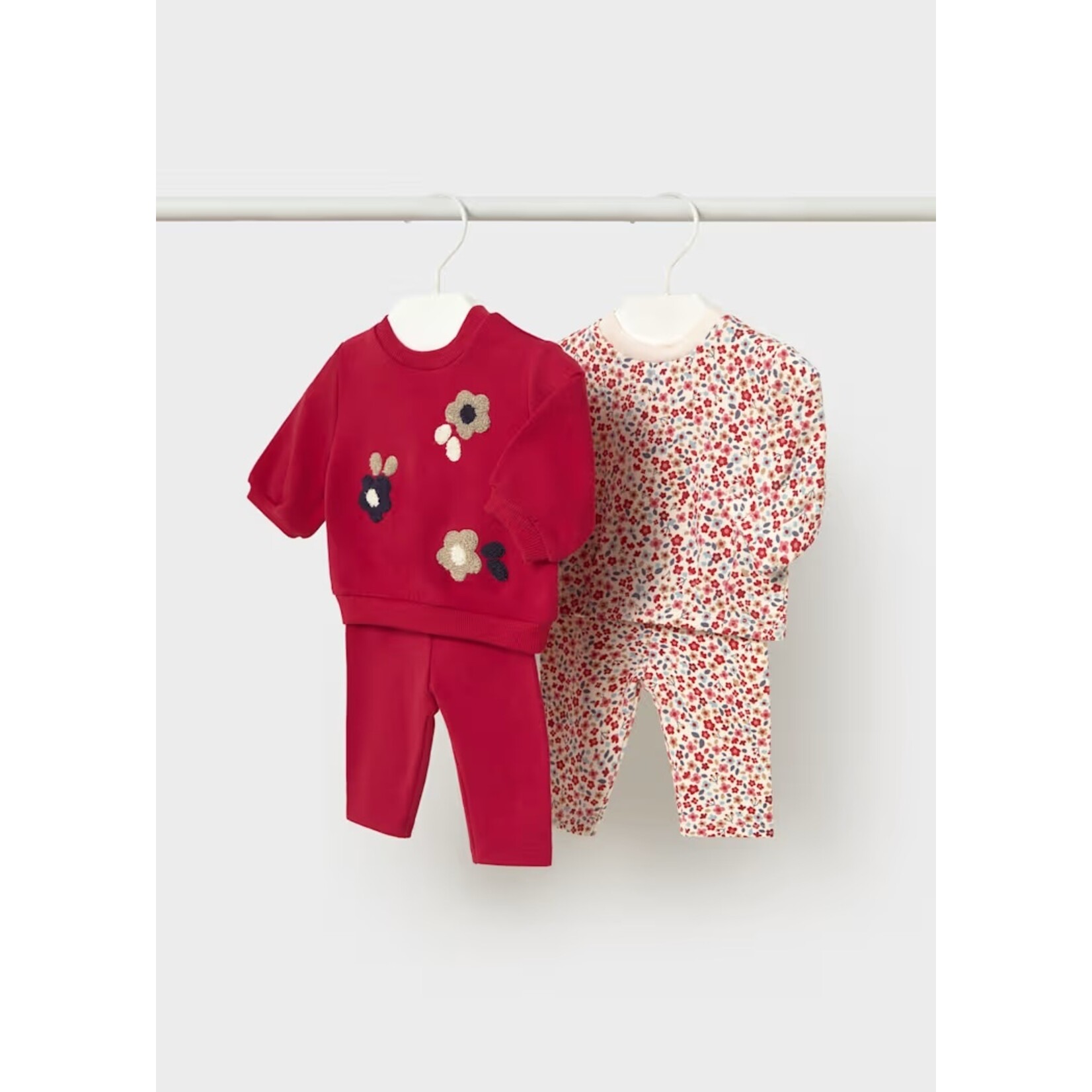 Mayoral  MAYORAL - 2-piece set: Floral print sweater and floral print trousers