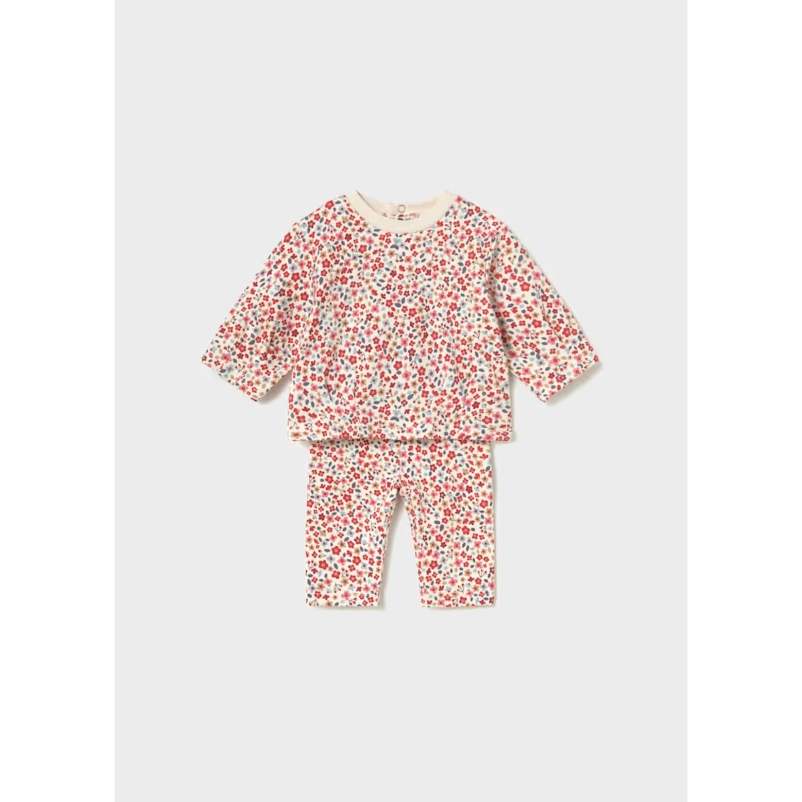 Mayoral MAYORAL - Ensemble 2 pièces: Pull imprimé fleur et pantalon imprimé fleur