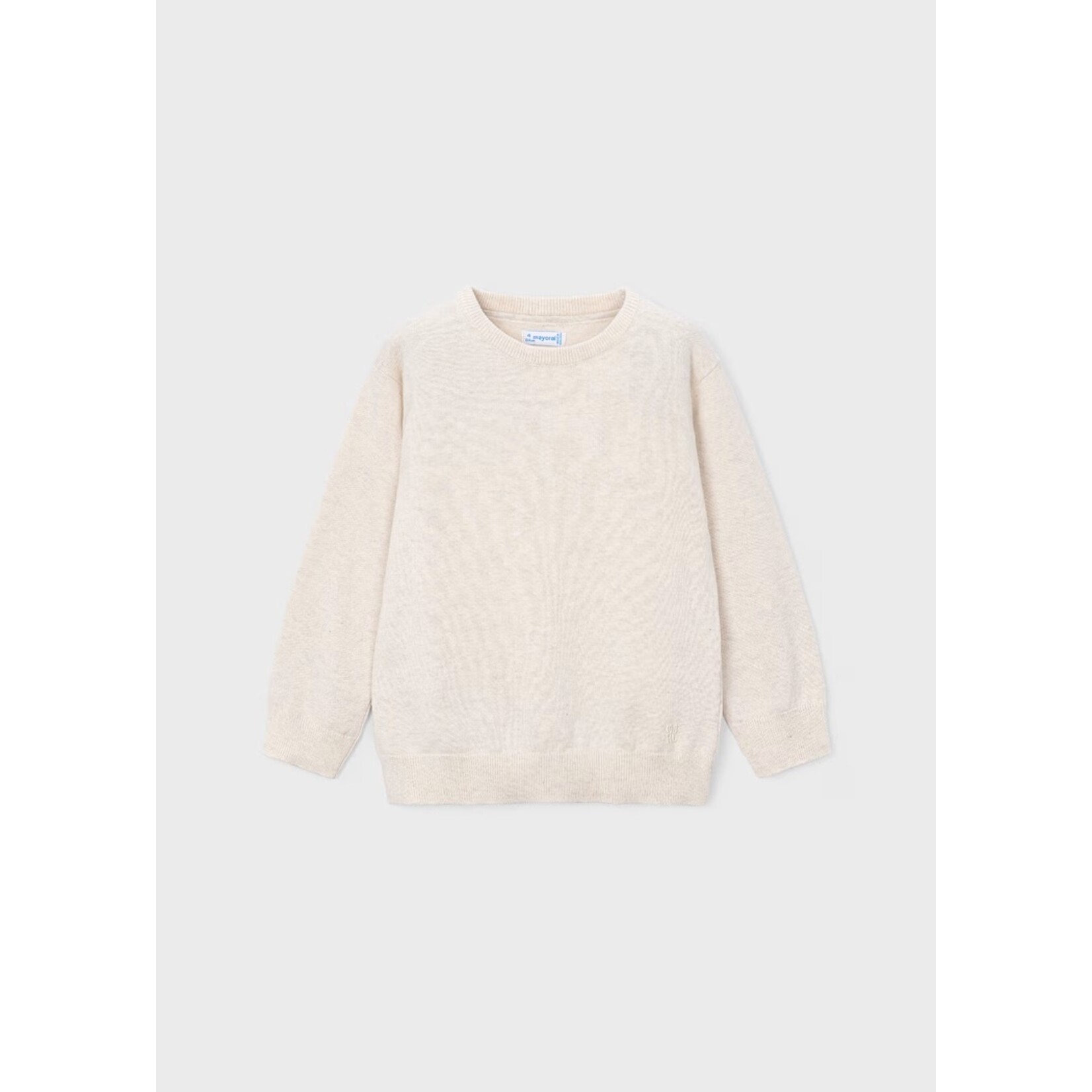 Mayoral MAYORAL - Beige heathered crew-neck sweater