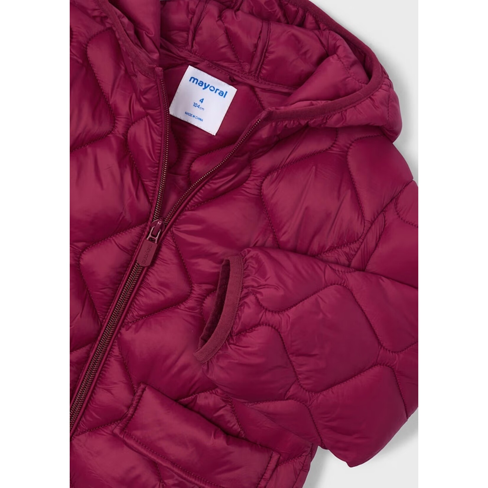 Mayoral MAYORAL - Ultra-light cherry red quilted mid-season coat
