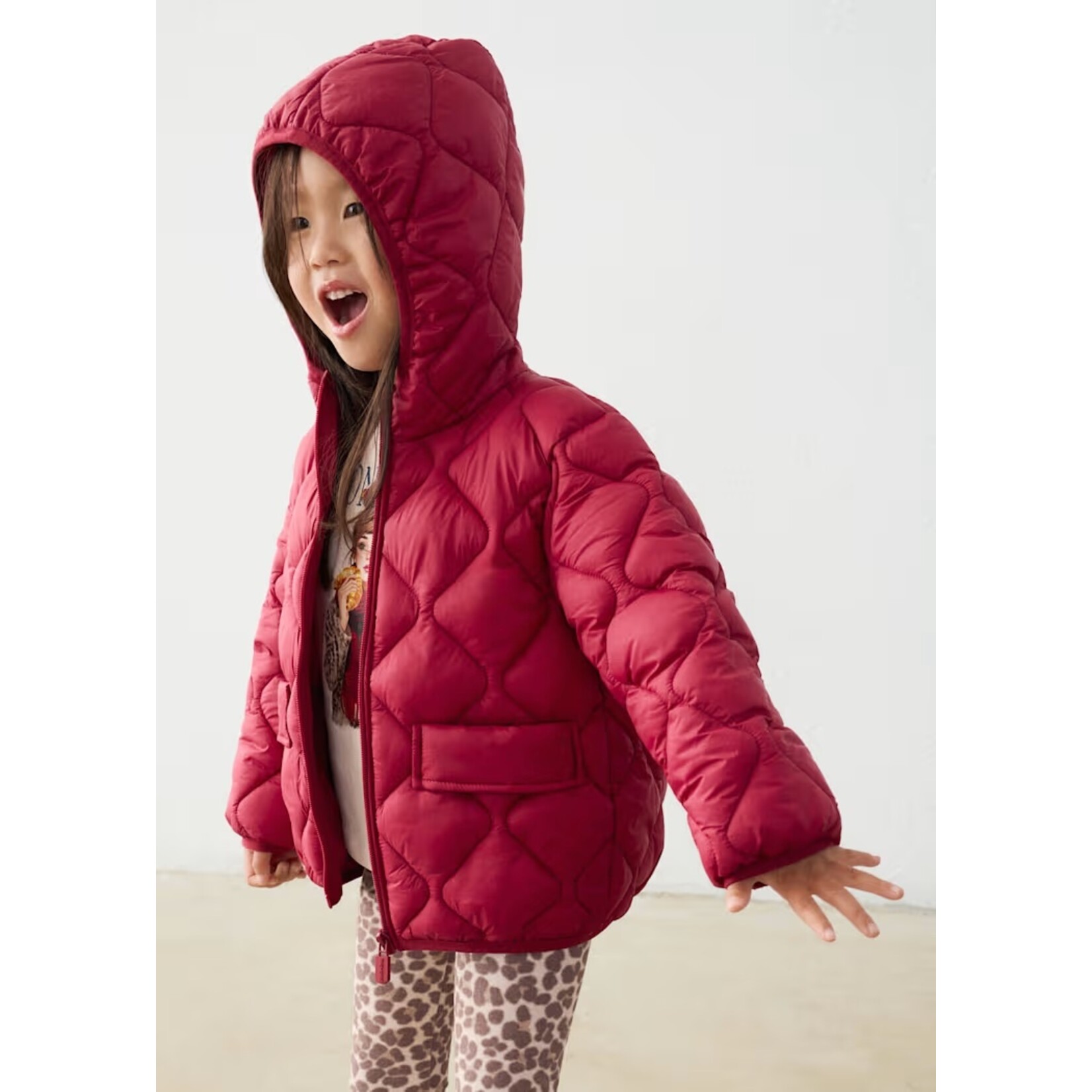 Mayoral MAYORAL - Ultra-light cherry red quilted mid-season coat