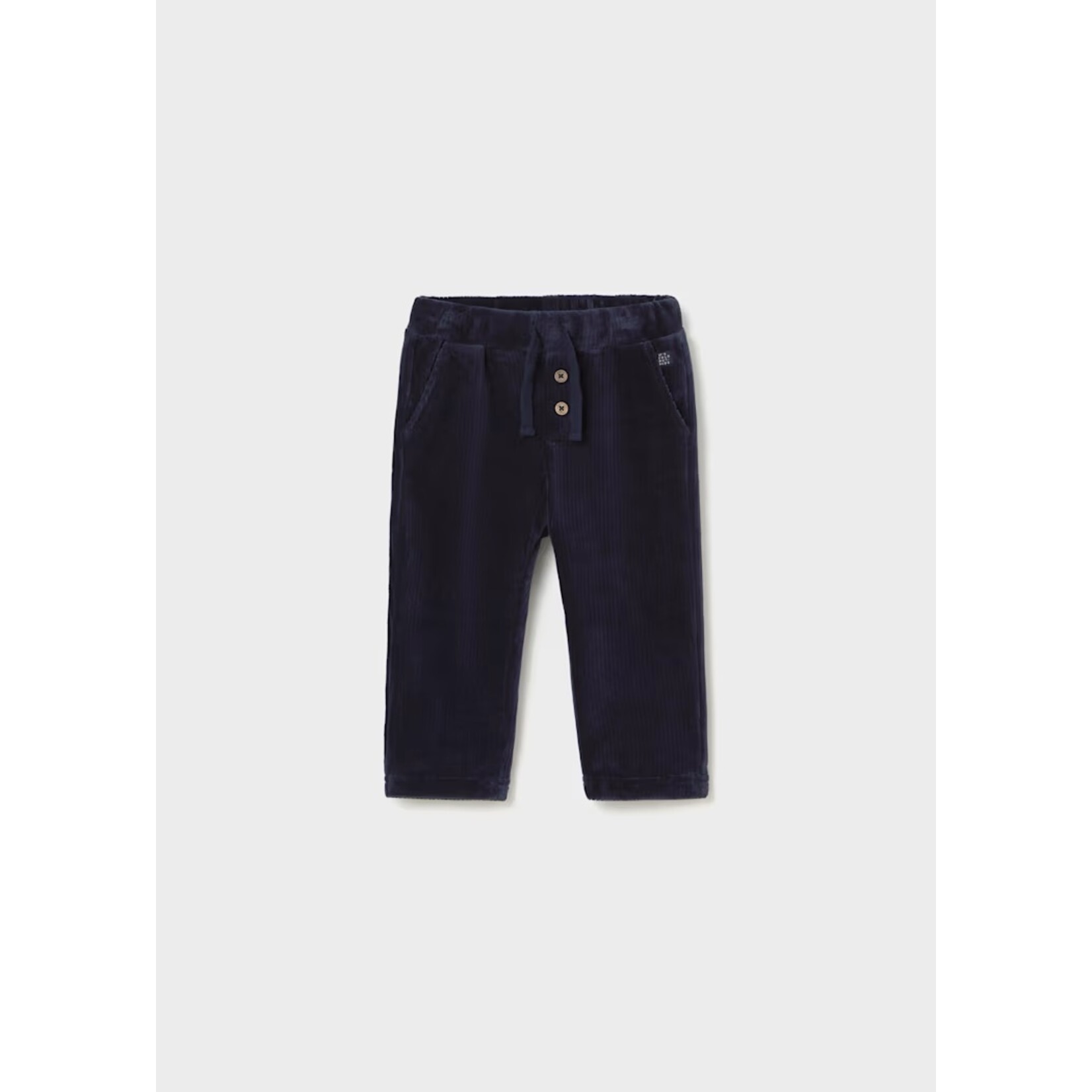 Mayoral MAYORAL - Pantalon en velours côtelé avec cordon à la taille bleu marine