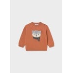 Mayoral MAYORAL - Chandail de style pull orange avec broderie de renard