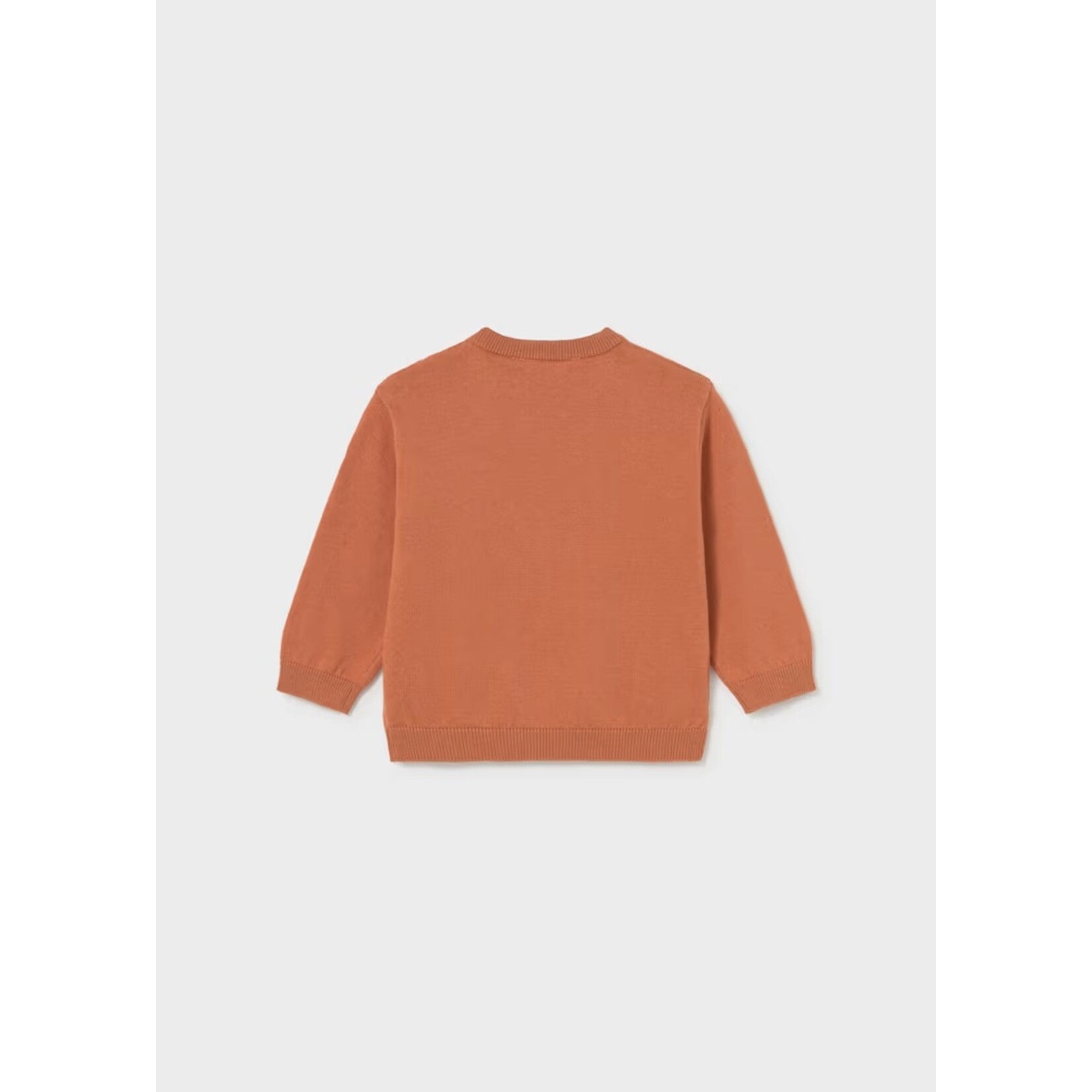 Mayoral MAYORAL - Orange pullover-style sweater with fox embroidery