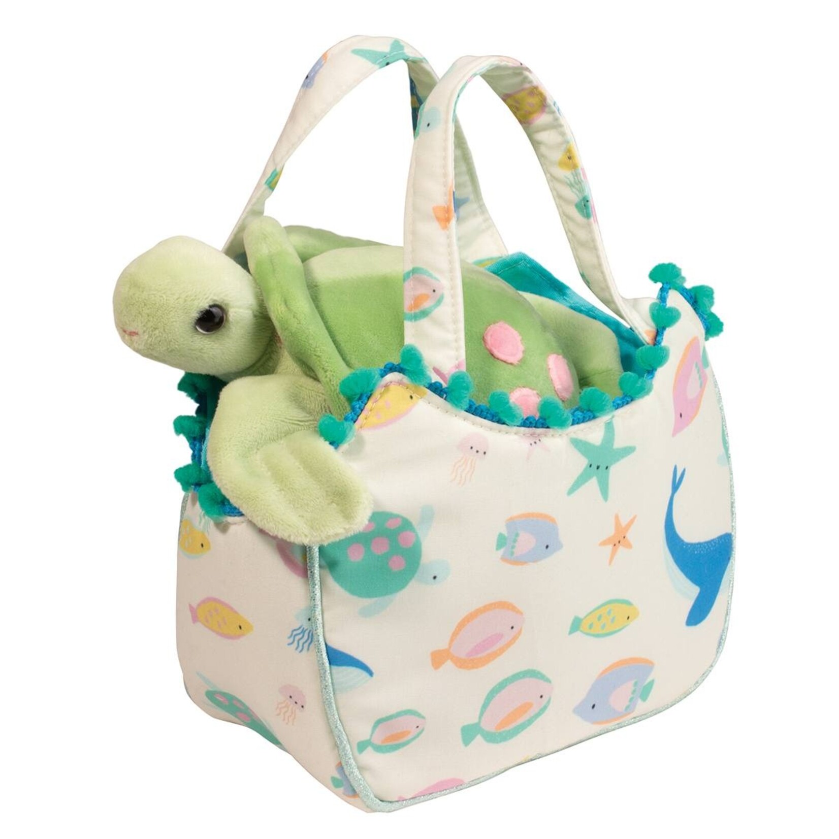 Douglas Cuddle Toys DOUGLAS - Ocean Friends Sassy Sak with Sea Turtle