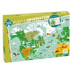 Djeco DJECO - 200 piece observation puzzle & booklet - Around the world