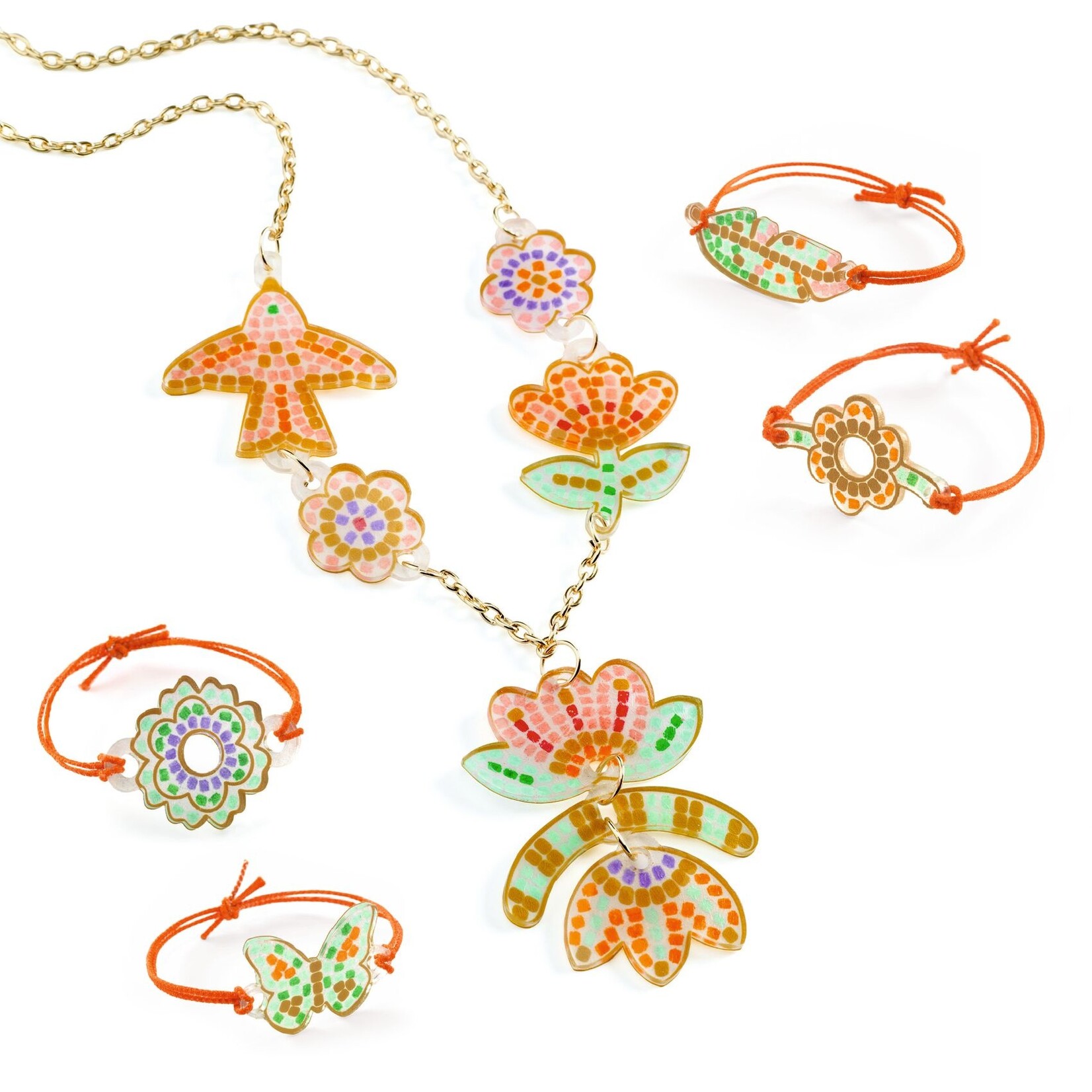 Djeco DJECO - DIY / Bijoux en plastique magique / Plume et lotus
