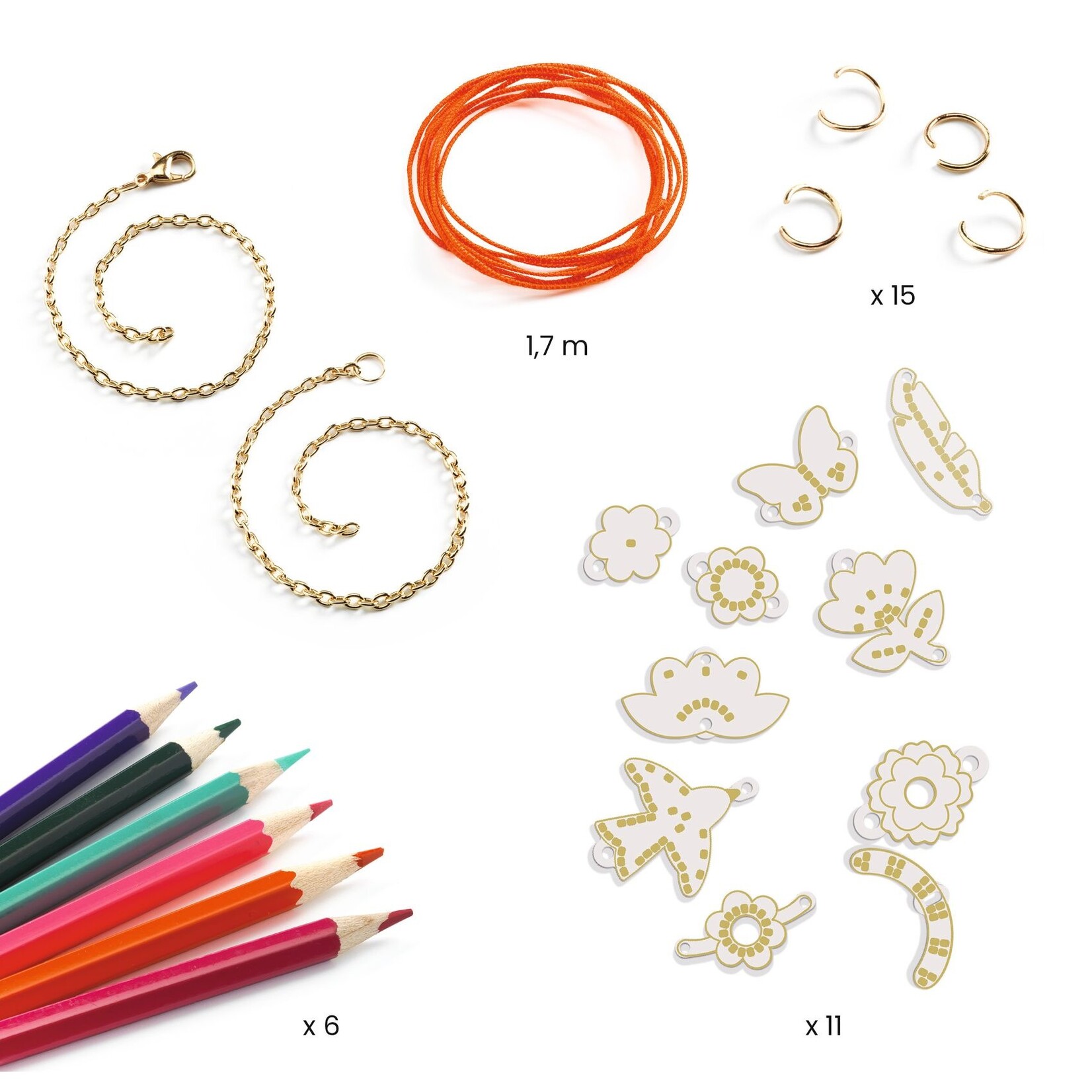 Djeco DJECO - DIY / Bijoux en plastique magique / Plume et lotus