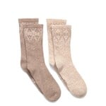Minymo MINYMO -  Lot de 2 paires de chaussettes d'hiver mix laine- beige