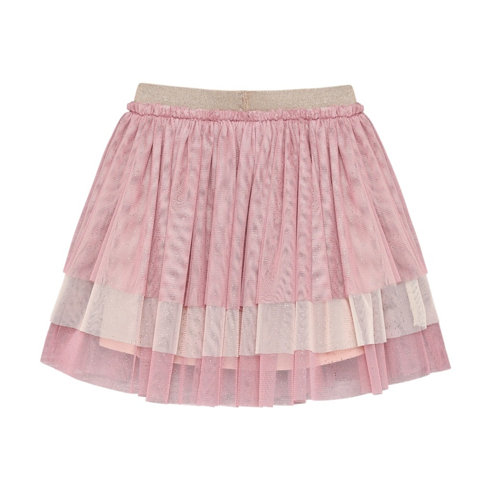 Minymo MINYMO - Glittery tulle skirt with a pink and cream ombré effect