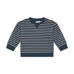 Minymo MINYMO - Chandail à manches longues rayé bleu marine et beige