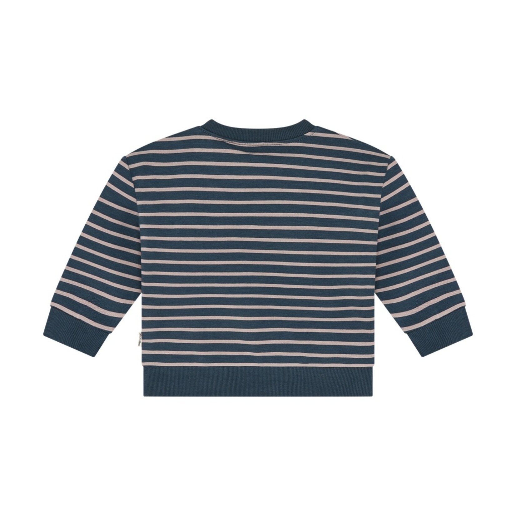 Minymo MINYMO - Chandail à manches longues rayé bleu marine et beige