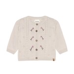 Minymo MINYMO - Cardigan crème avec broderie fleurs