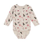 Minymo MINYMO - Cache-couche gris chiné à manches longues avec imprimé noël