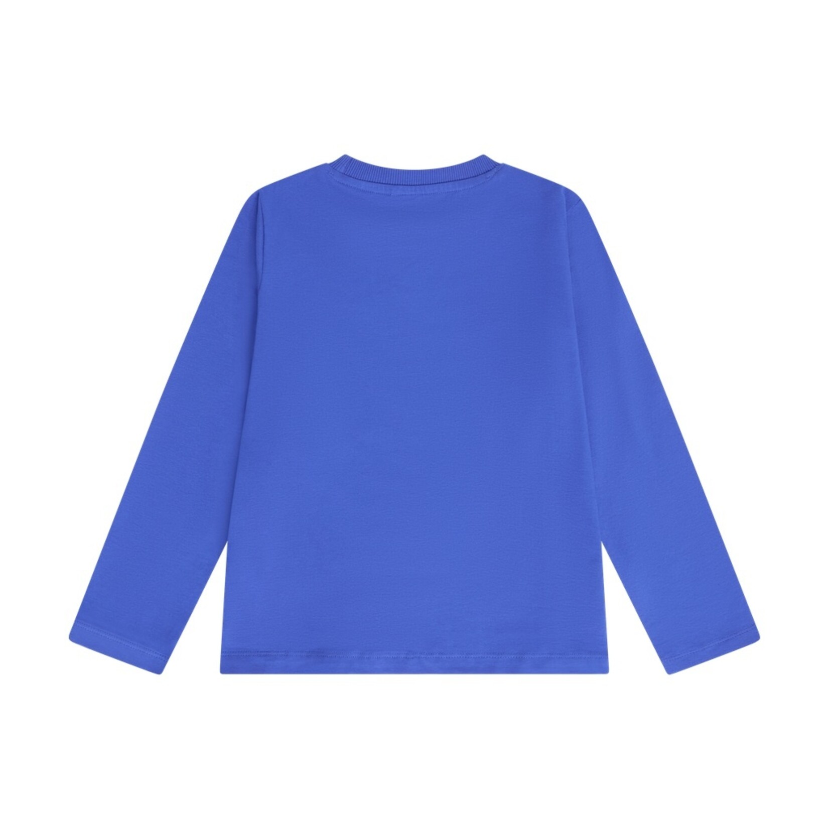 Minymo MINYMO - T-shirt à manches longues bleu avec ours en sequins bronzes, argentés et dorés