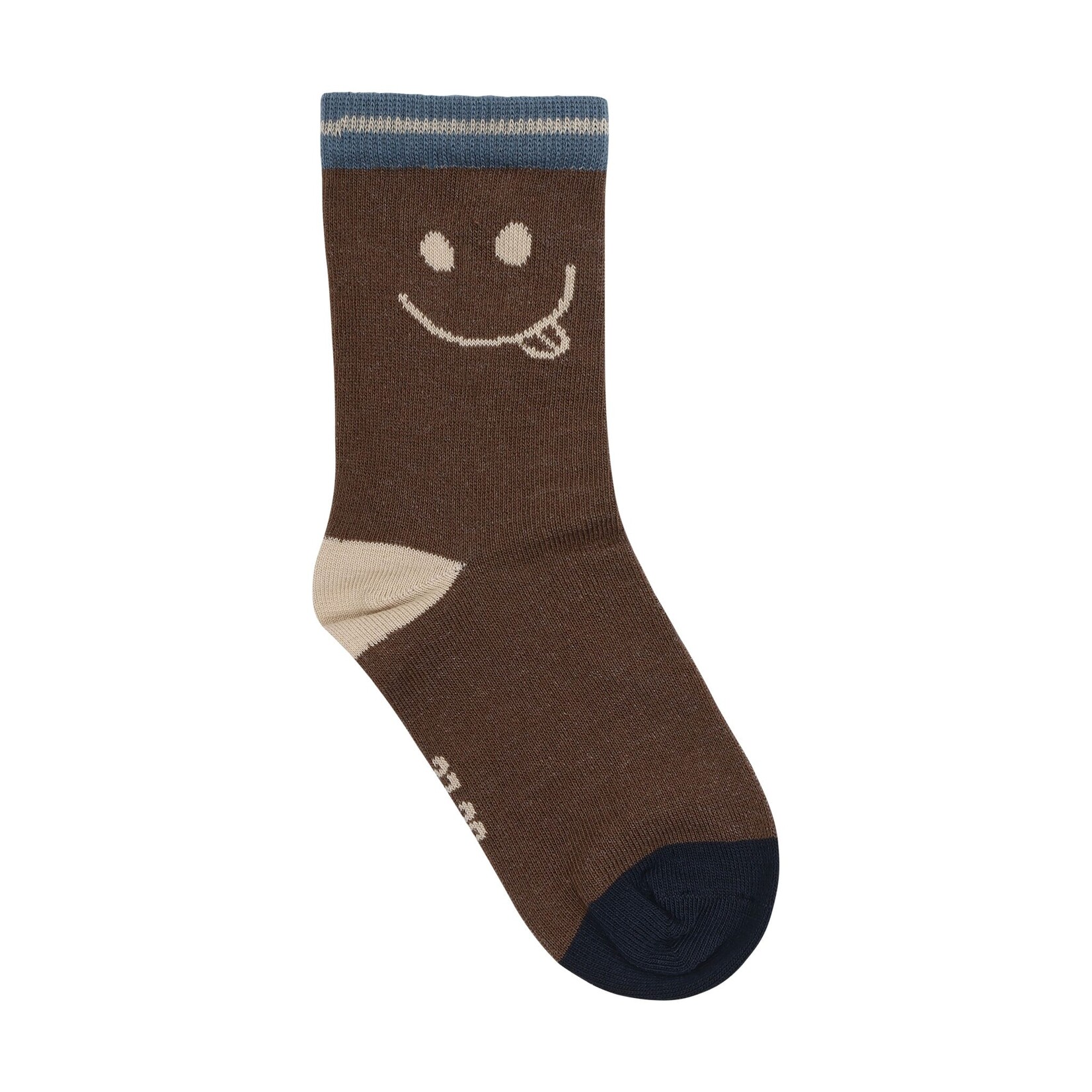 Minymo MINYMO -  Lot de 3 paires de chaussettes 'Beige, brun et bleu - Tracteurs, sourire et lignées'
