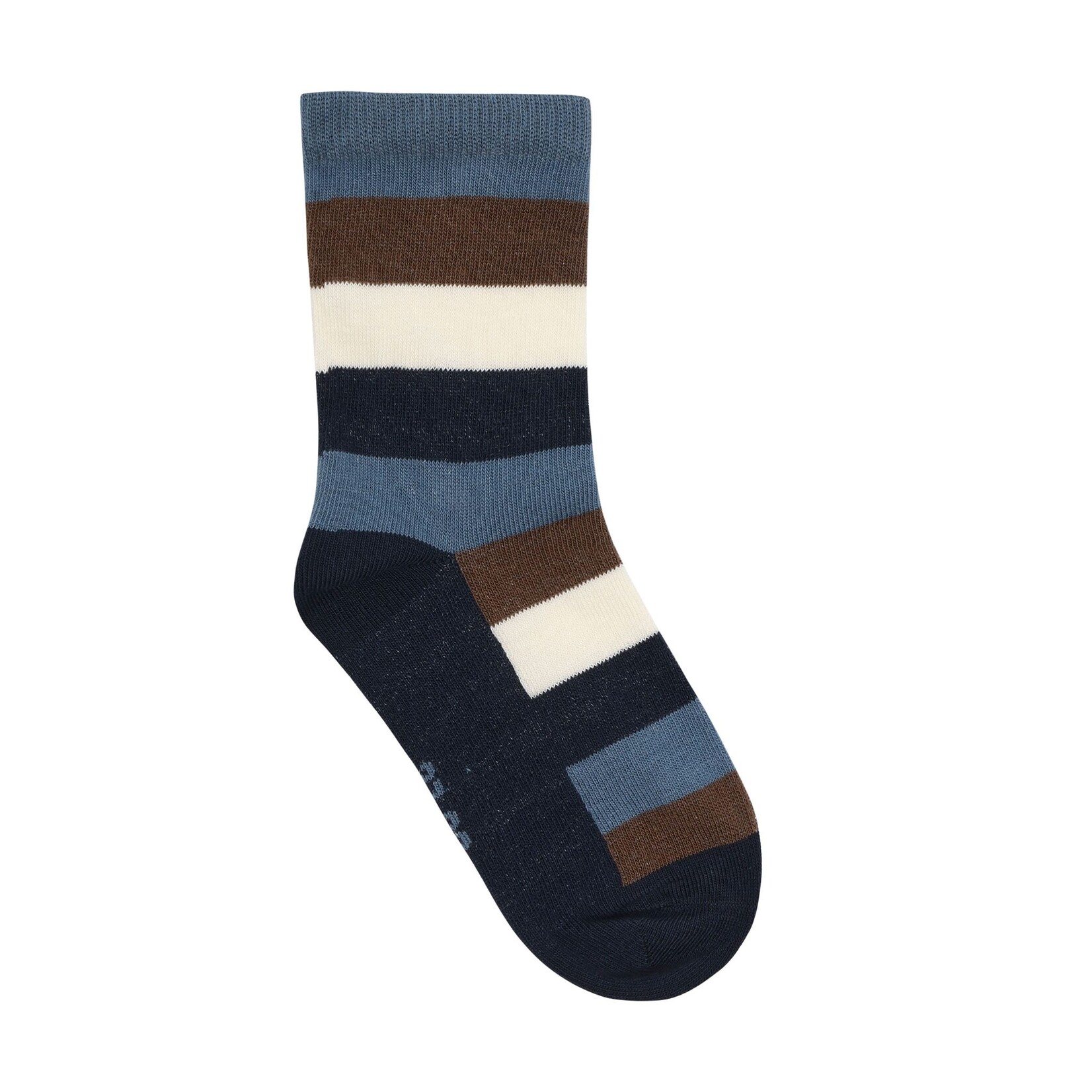 Minymo MINYMO -  Lot de 3 paires de chaussettes 'Beige, brun et bleu - Tracteurs, sourire et lignées'