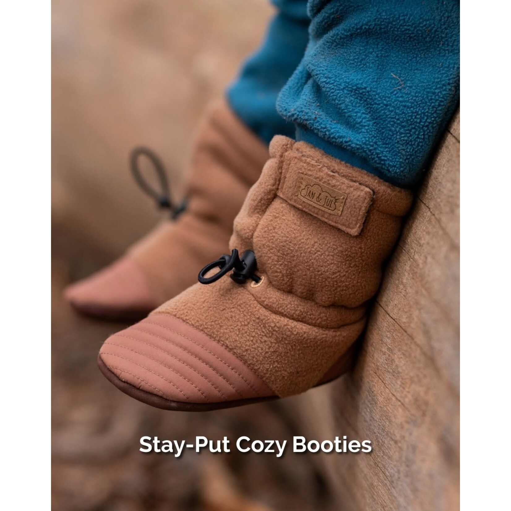 JAN&JUL JAN&JUL -  'Stay-Put Cozy Booties' - Brown bear