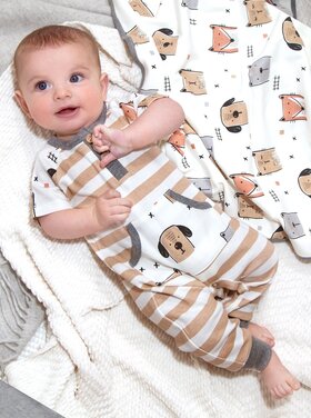 Tesa Babe Animal Party Henley Romper