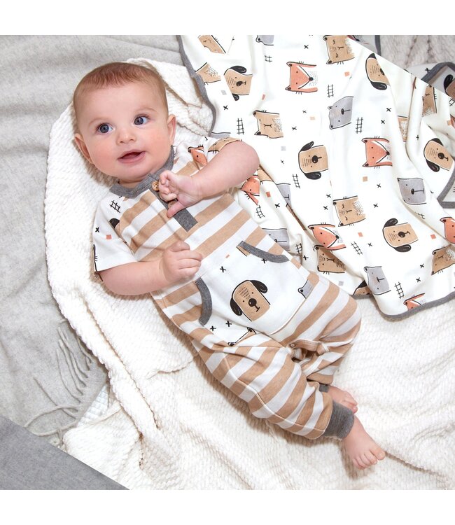 Animal Party Henley Romper