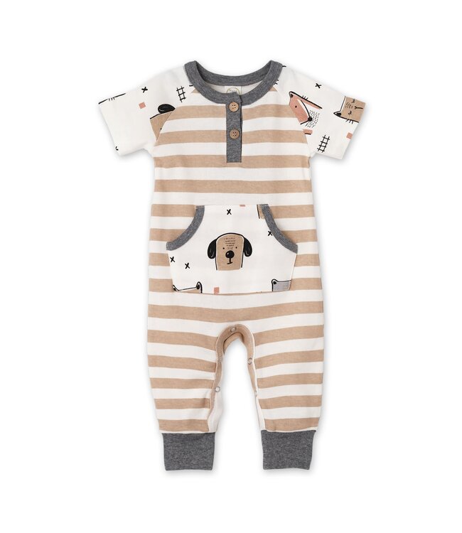Animal Party Henley Romper