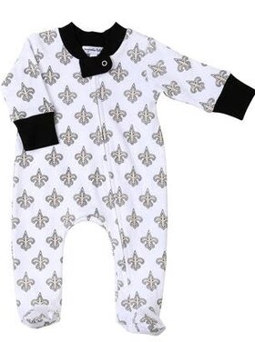 Magnolia Baby Fleur De Lis Zippered Footie