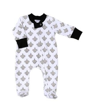 Magnolia Baby Fleur De Lis Zippered Footie