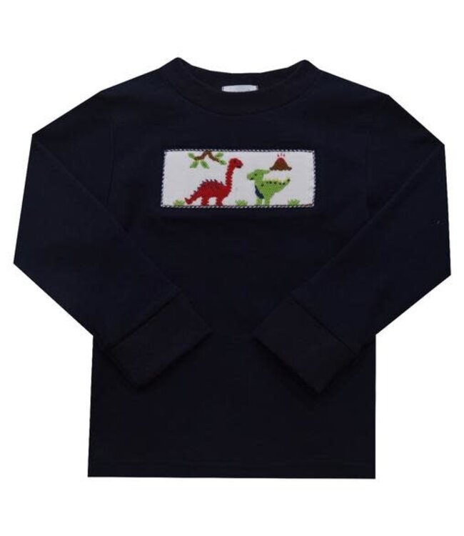 Dinosaur Smocked Long Sleeve Shirt
