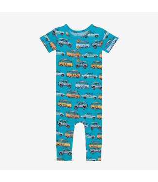 Posh Peanut Marino Short Sleeve Henley Romper