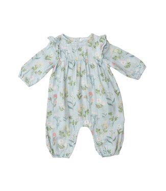 Angel Dear Meadow Floral Ruffle Sleeve Romper